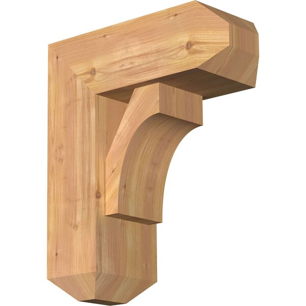 Ekena Millwork Westlake Craftsman Smooth Bracket w/ Offset Brace, Western Red Cedar, 7 1/2"W x 18"D x 22"H BKT0806X18X22WTL04SWR - main